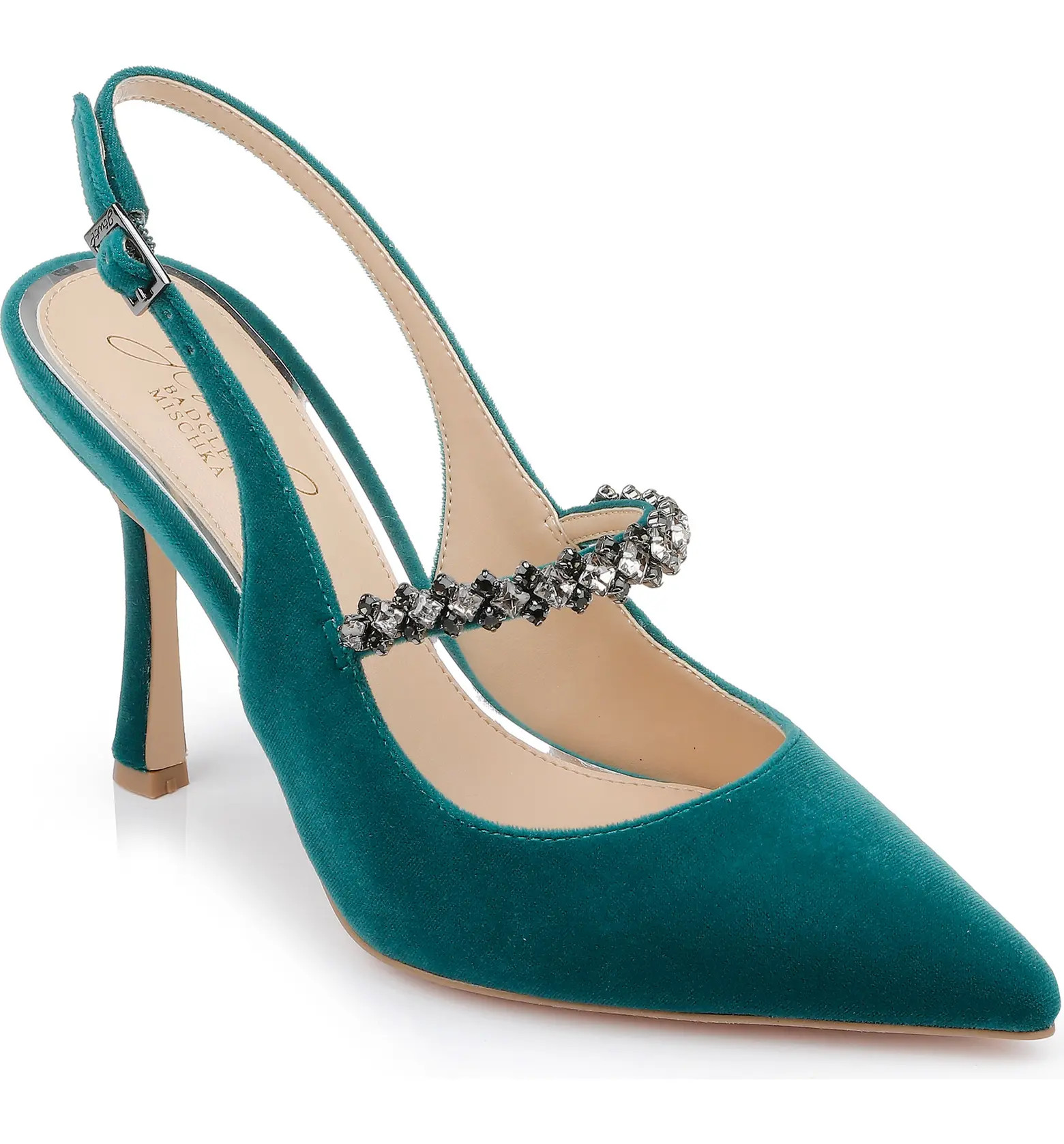 Jewel Badgley Mischka Verena Slingback Pointed Toe Pump (Women) | Nordstrom | Nordstrom