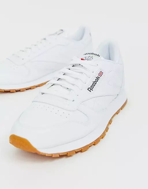 Reebok Classic leather trainers in white | ASOS (Global)