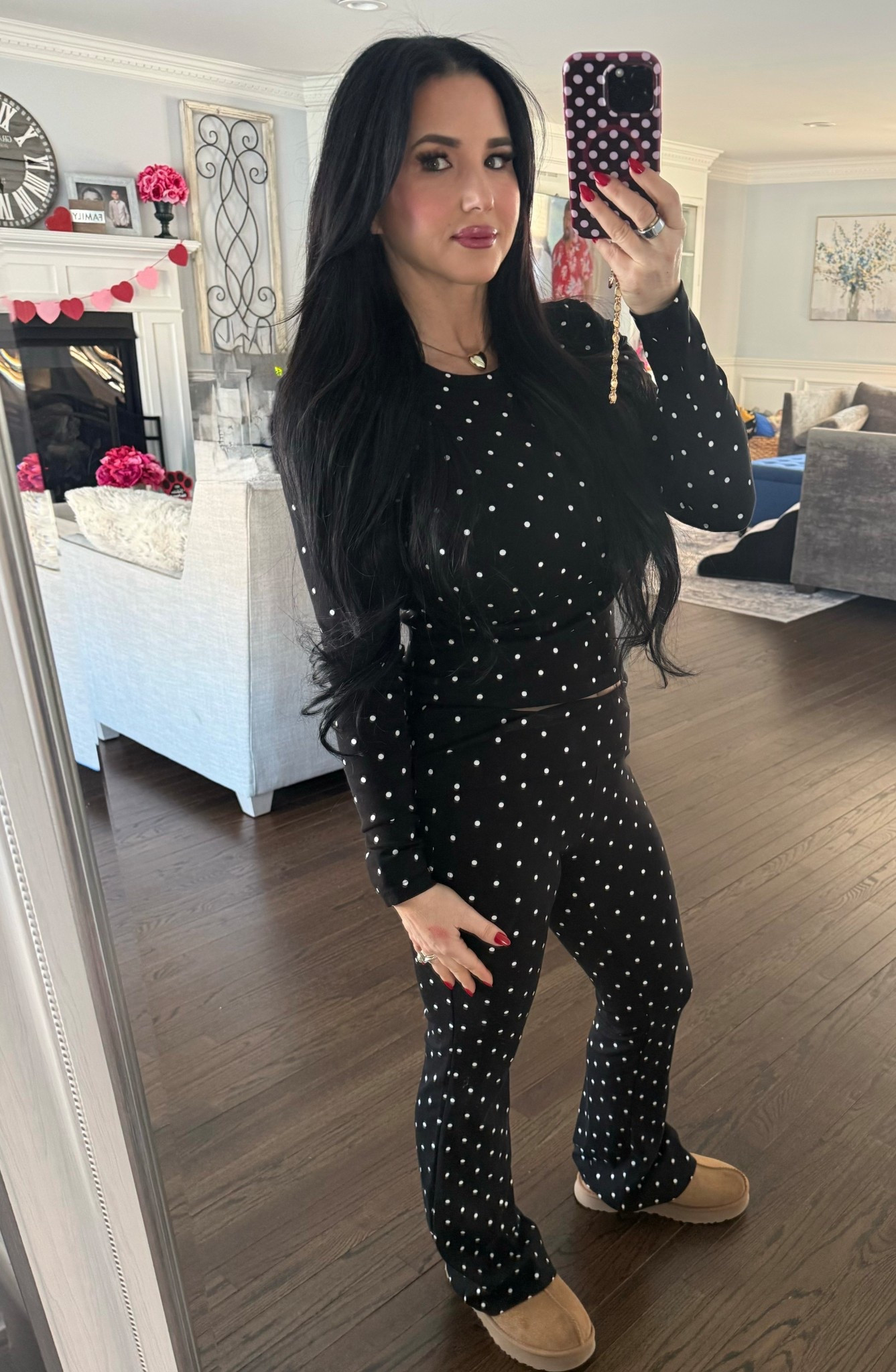In my polkadot era 🖤✨ Wearing a size small on top and bottom. Comfy, flattering, and an easy everyday set. Linked on LTK 🤍


#LTKstyle #LTKfinds #LTKunder100 #MatchingSet #PolkaDotStyle #ComfyChic #MomStyle #EverydayOutfit #CasualChic #AmazonFashion #NeutralStyle #CozyLooks

#LTKmomlife #LTKdayinmylife