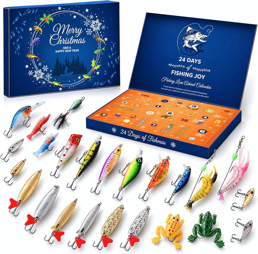 Fishing Advent Calendar 2026 Lure - 24 Days Xmas Gift Adult Men Teen Boys | Amazon (US)