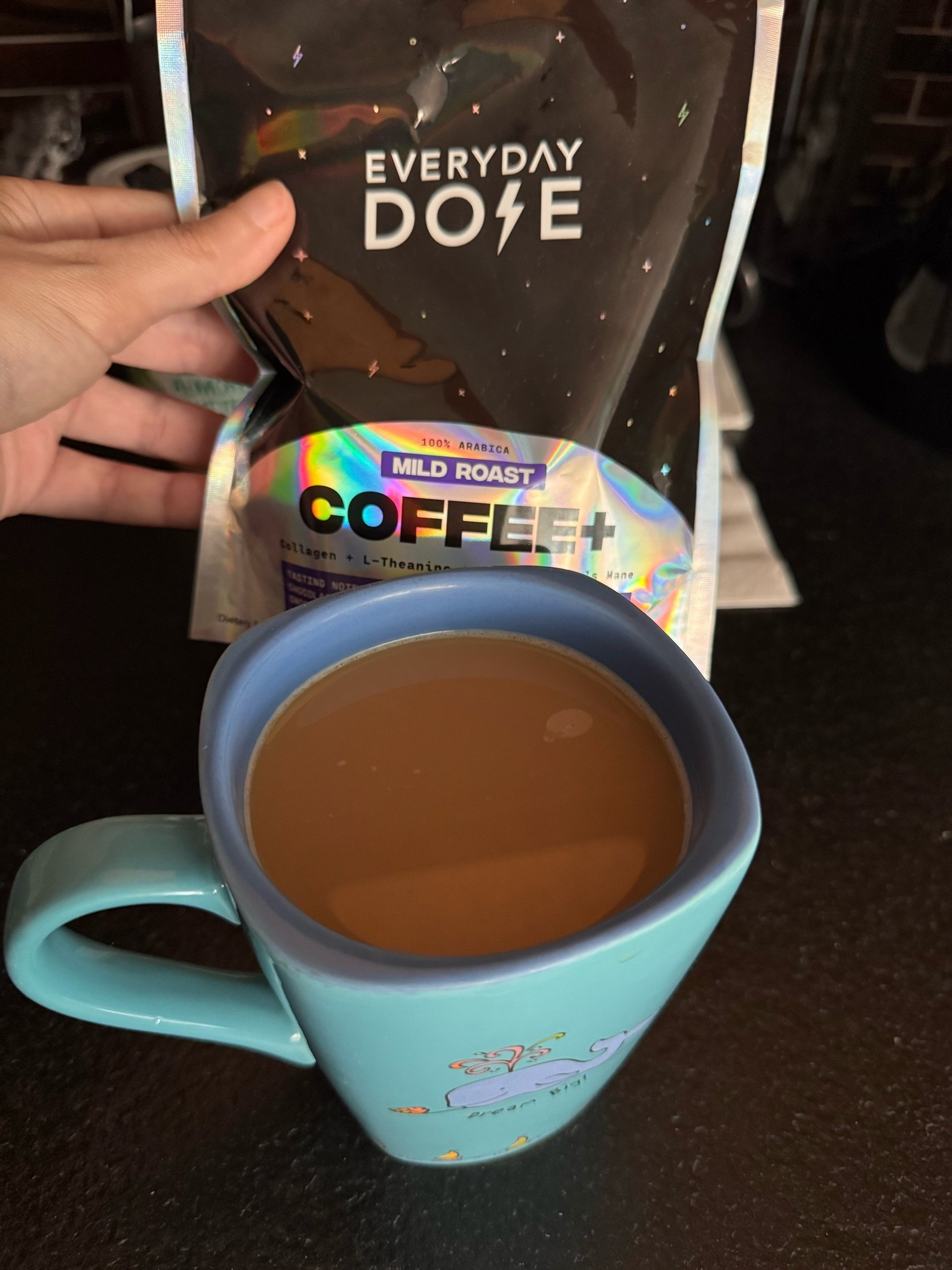 I have been loving using @Everyday Dose you don’t get the jitters that you normally would with coffee I’m 39 and when I drink coffee, it sends me right to the restroom but drinking this it is gut friendly and honestly, it is such a great way to still get energy, but without the crazy jitters when I say this taste delicious it is absolutely incredible that it could be good for you and taste good all at the same time. It is so easy to prepare. You just use 1 tablespoon hot water and you can put in your choice of milk, but you don’t have to. ￼

#LTKselfcare #LTKOver40 #LTKmorningroutine
