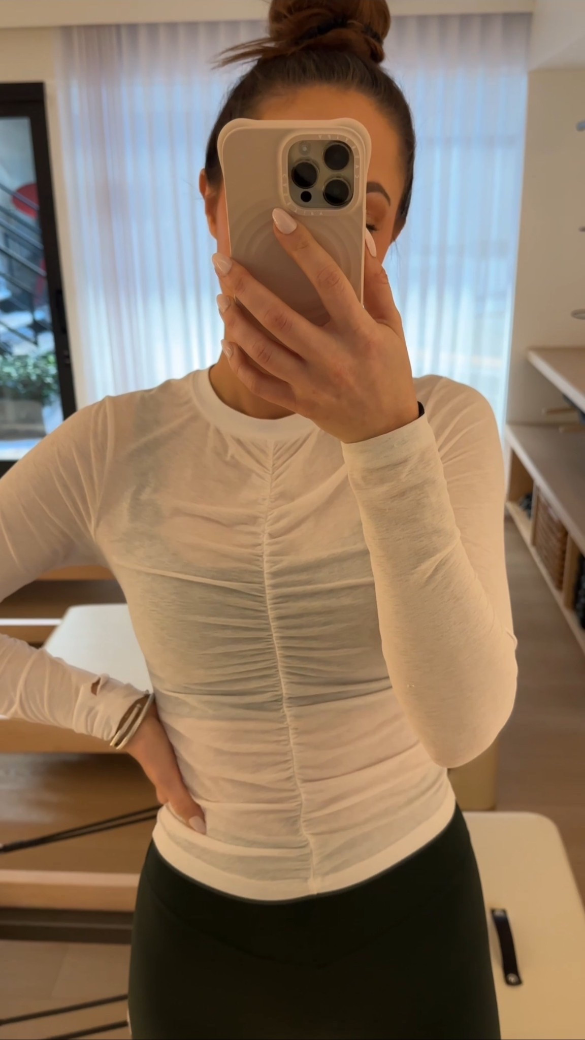 Sheer workout top + my fave scrunchie Pilates socks.



Pilates outfit, Pilates workout clothes, my styled life, Pilates socks.

#LTKmorningroutine