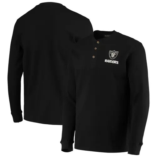 Men's Dunbrooke Black Las Vegas Raiders Logo Maverick Thermal Henley Long Sleeve T-Shirt at Nordstrom, Size Small | Nordstrom
