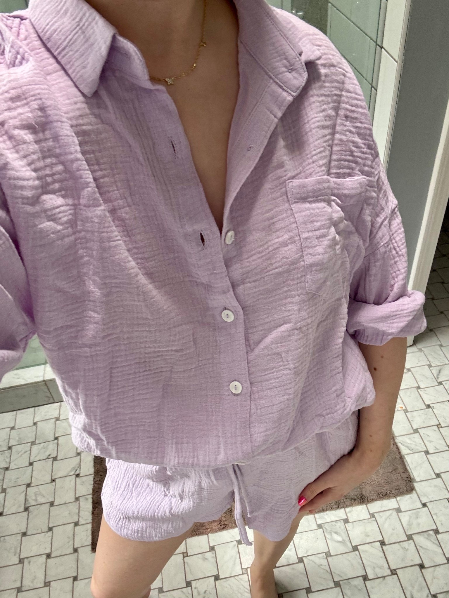 Purple matching set size small 

#LTKStyleTip #LTKFindsUnder50 #LTKSeasonal