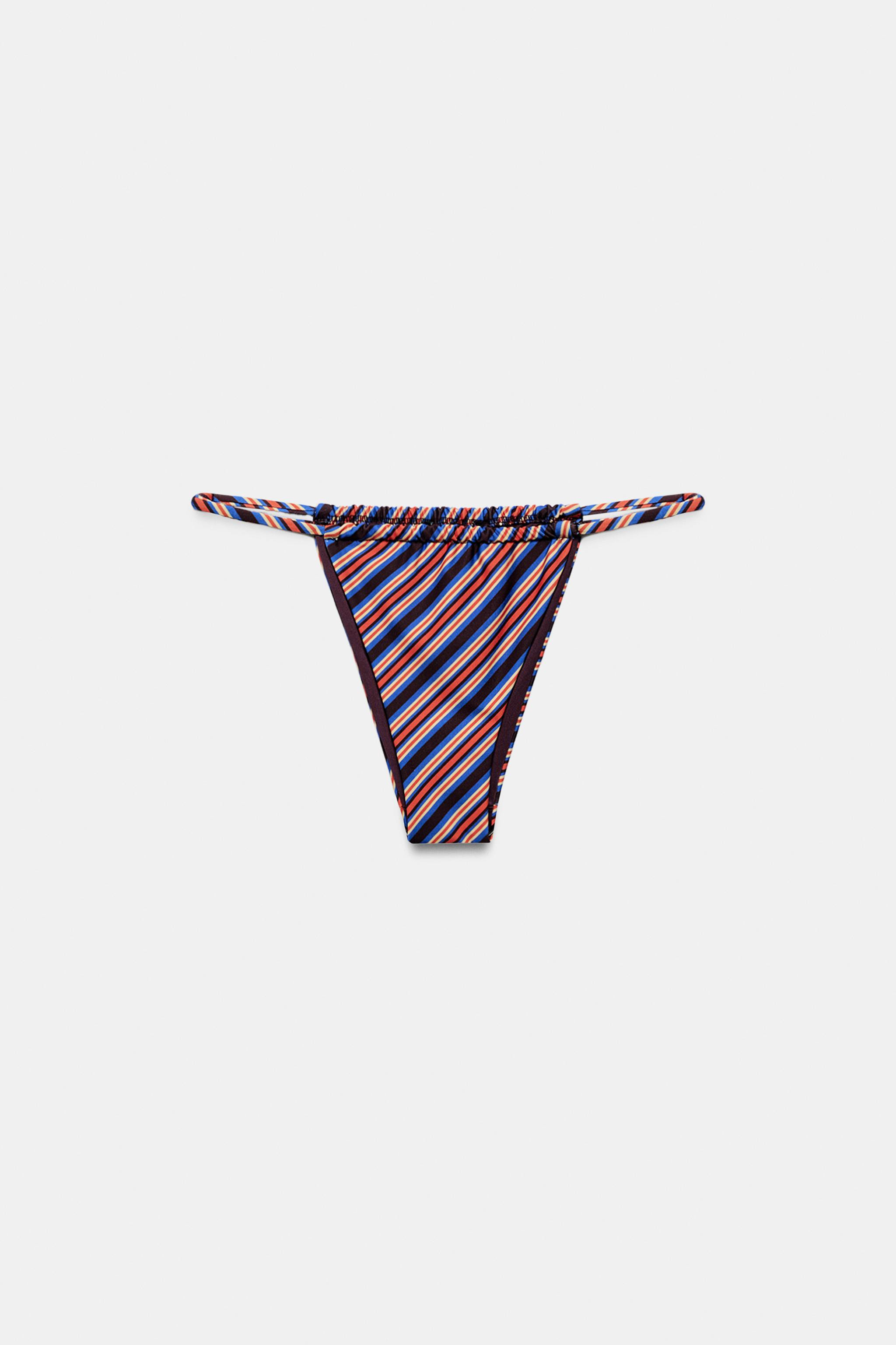 STRIPED BIKINI BOTTOMS | Zara US