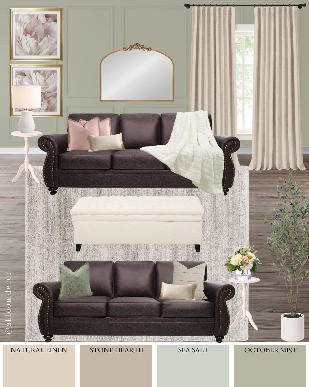 Calming Neutrals & Green Timeless Living Room Design

#LTKHome