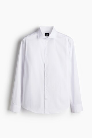 H & M - Slim Fit Cotton shirt - White | H&M (UK, MY, IN, SG, PH, TW, HK)