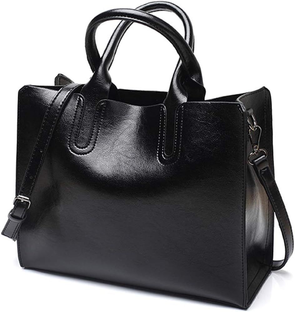 Pahajim Women Fashion Tote Handbags Lightweight PU Leather Satchel Shoulder Bags Retro Oil Wax Ha... | Amazon (US)