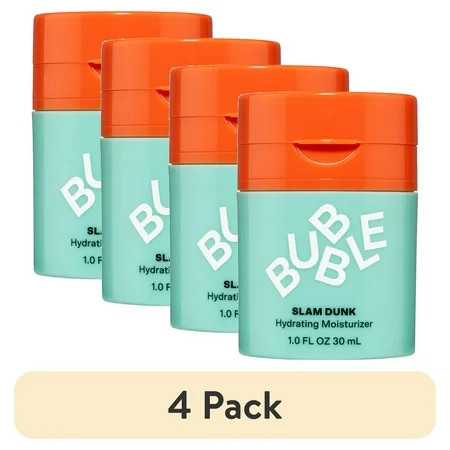 (4 pack) Bubble Skincare Slam Dunk Hydrating Face Moisturizer, for Normal to Dry Skin, 1.0 fl oz / 30ml | Walmart (US)