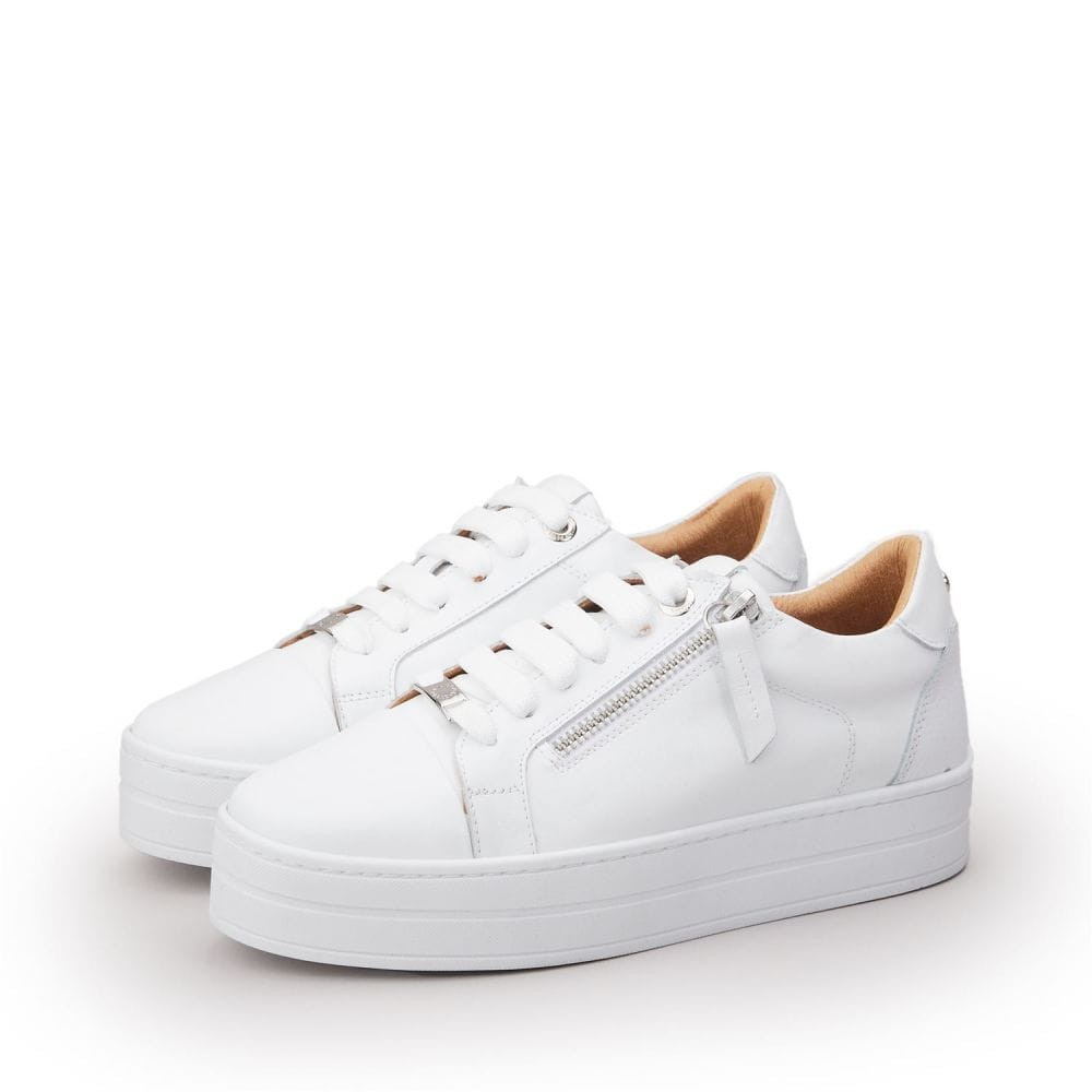 Abbiy White Leather | Moda in Pelle UK
