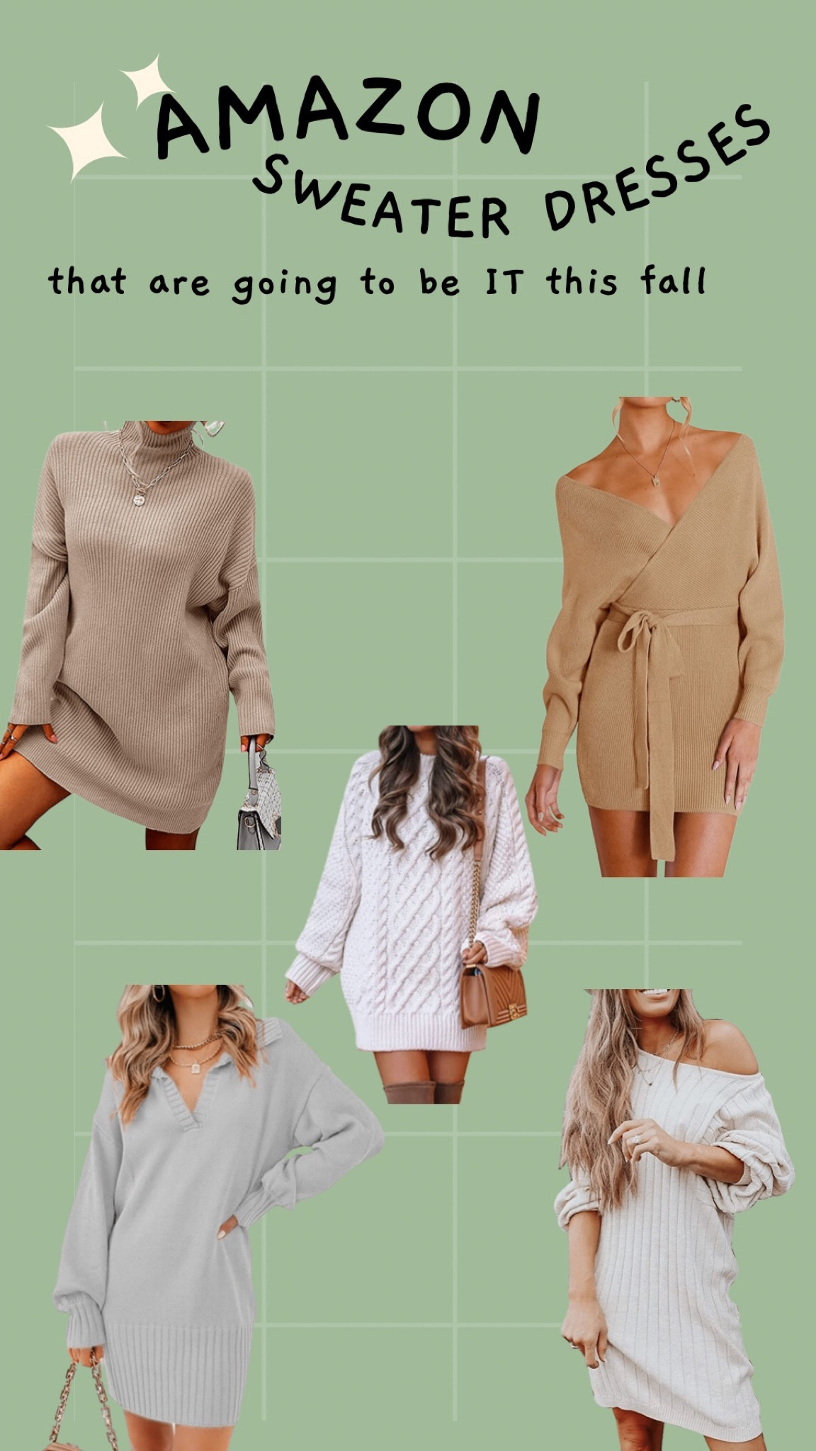 Shop the TOP SELLING Amazon sweater dresses for this fall! #fallstyle #amazonfashion #sweaterdress