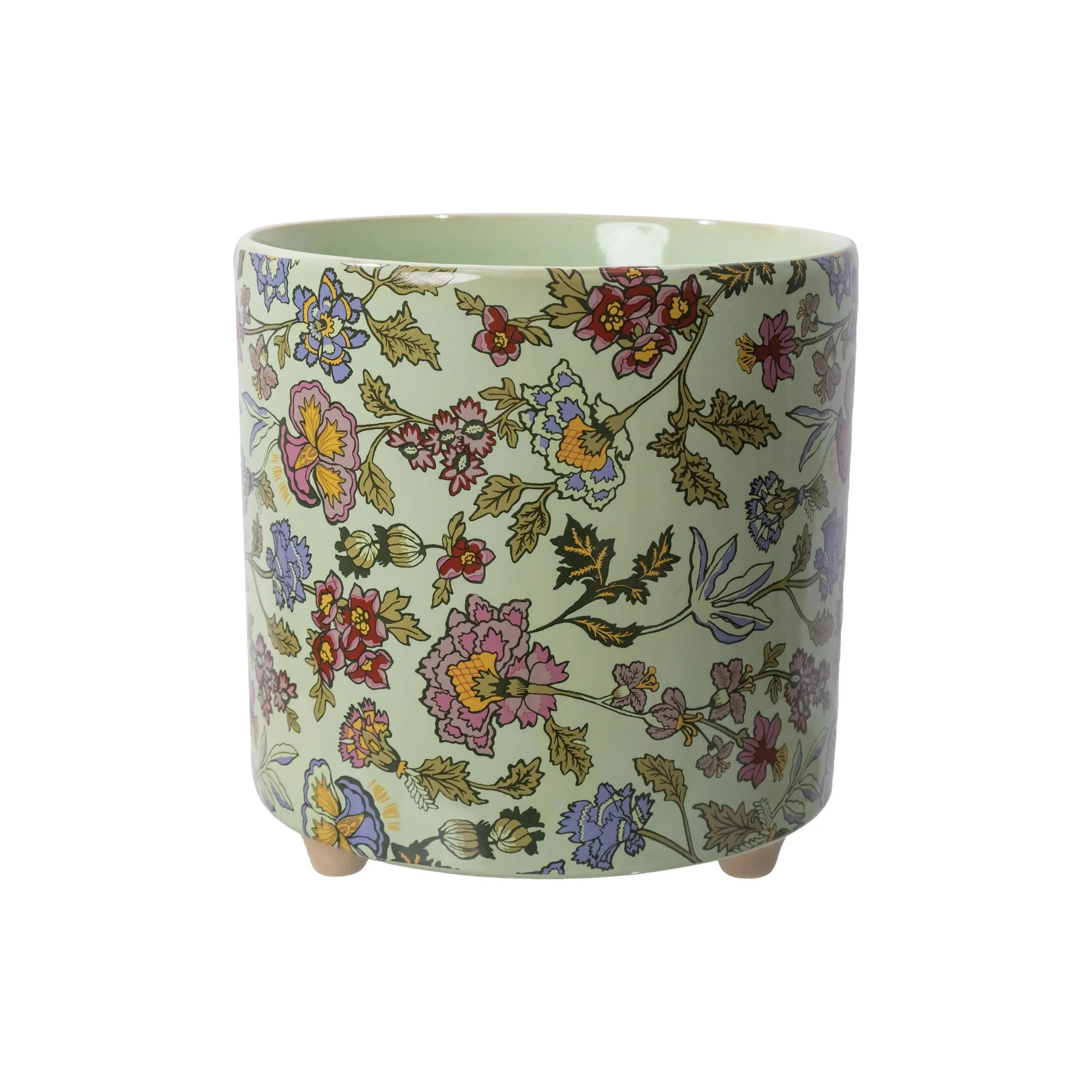 Beautiful 8" Sage Wildflower Footed Ceramic Planter by Drew Barrymore | Walmart (US)