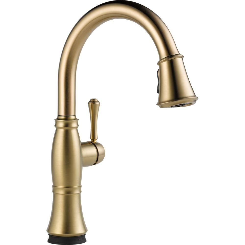 Cassidy Touch Single-Handle Pull-Down Sprayer Kitchen Faucet in Champagne Bronze | The Home Depot