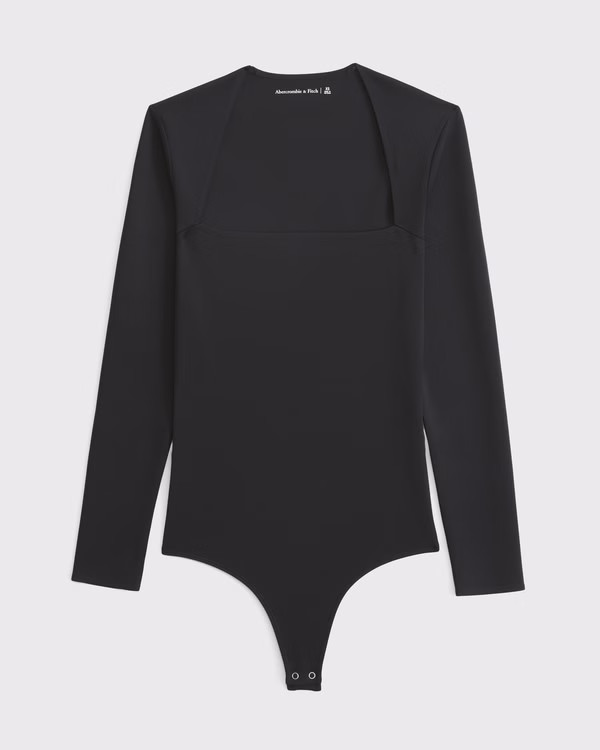 Women's The A&F Ava Long-Sleeve Sculpt Matte Bodysuit | Women's Tops | Abercrombie.com | Abercrombie & Fitch (US)