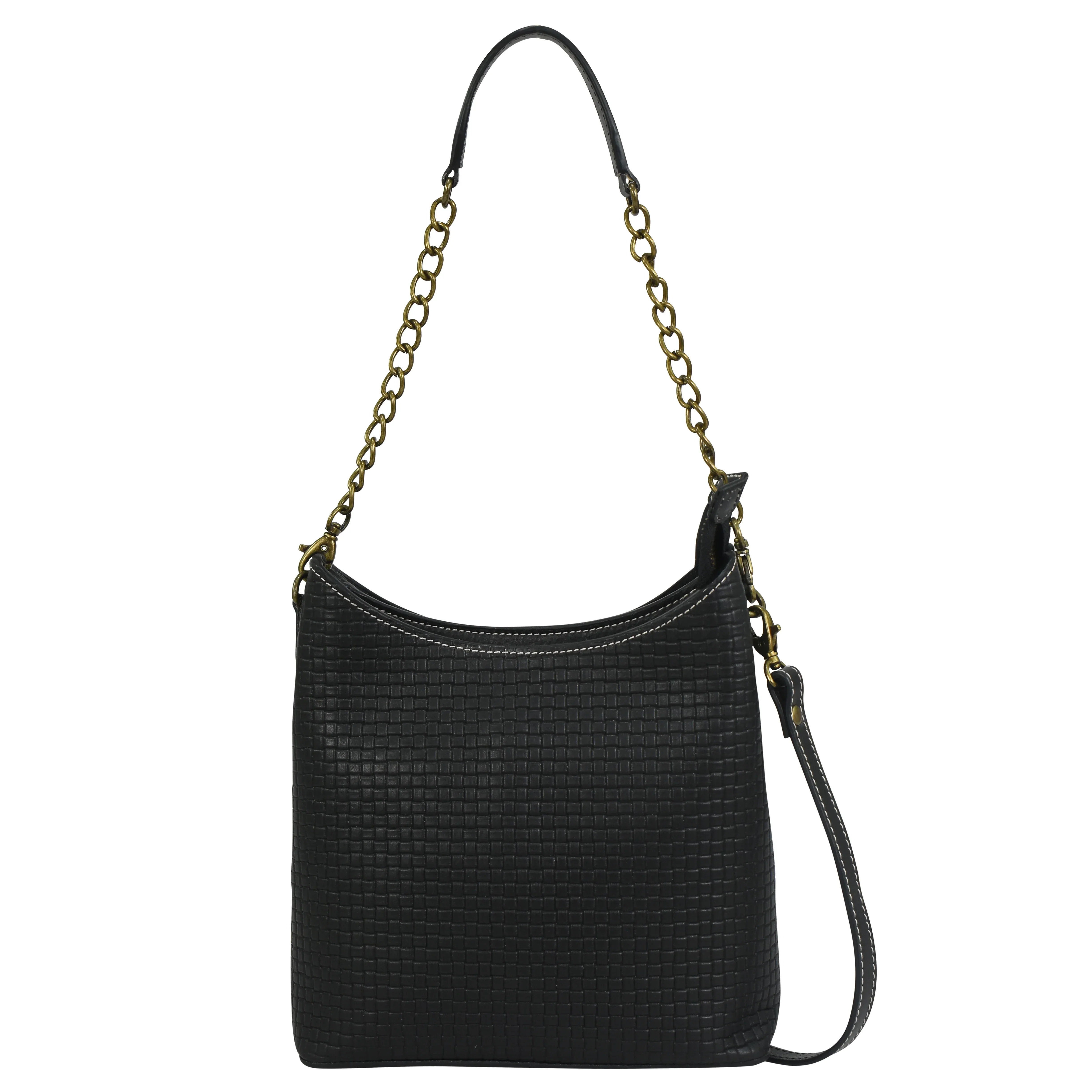 Heritage Leather Multicompartment Hobo - 8532 | Anuschka 