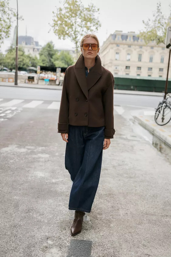 DOUBLE-BREASTED SHORT COAT | Zara UK