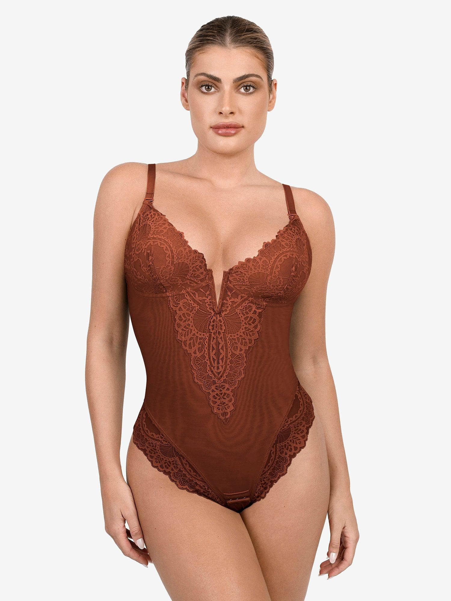 Built-In Shapewear Lace Bodysuit Or Jumpsuit Or Dress | Popilush | Popilush