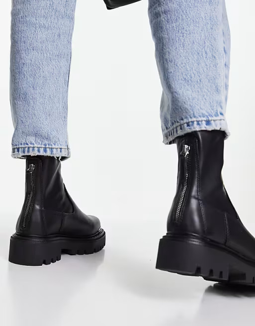 ALDO Alima chunky chelsea boots with zip detail in black | ASOS (Global)