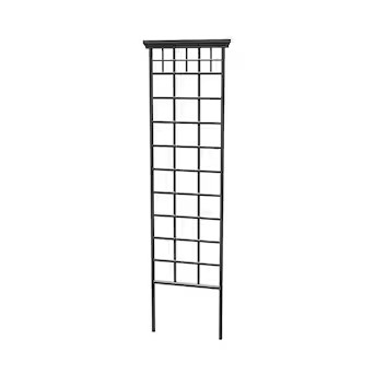 Style Selections 24-in W x 78-in H Black Steel Garden Trellis | Lowe's