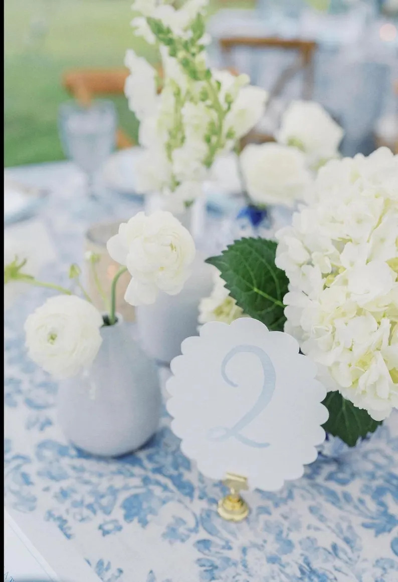Scalloped Watercolor Table Numbers - Etsy | Etsy (Global)