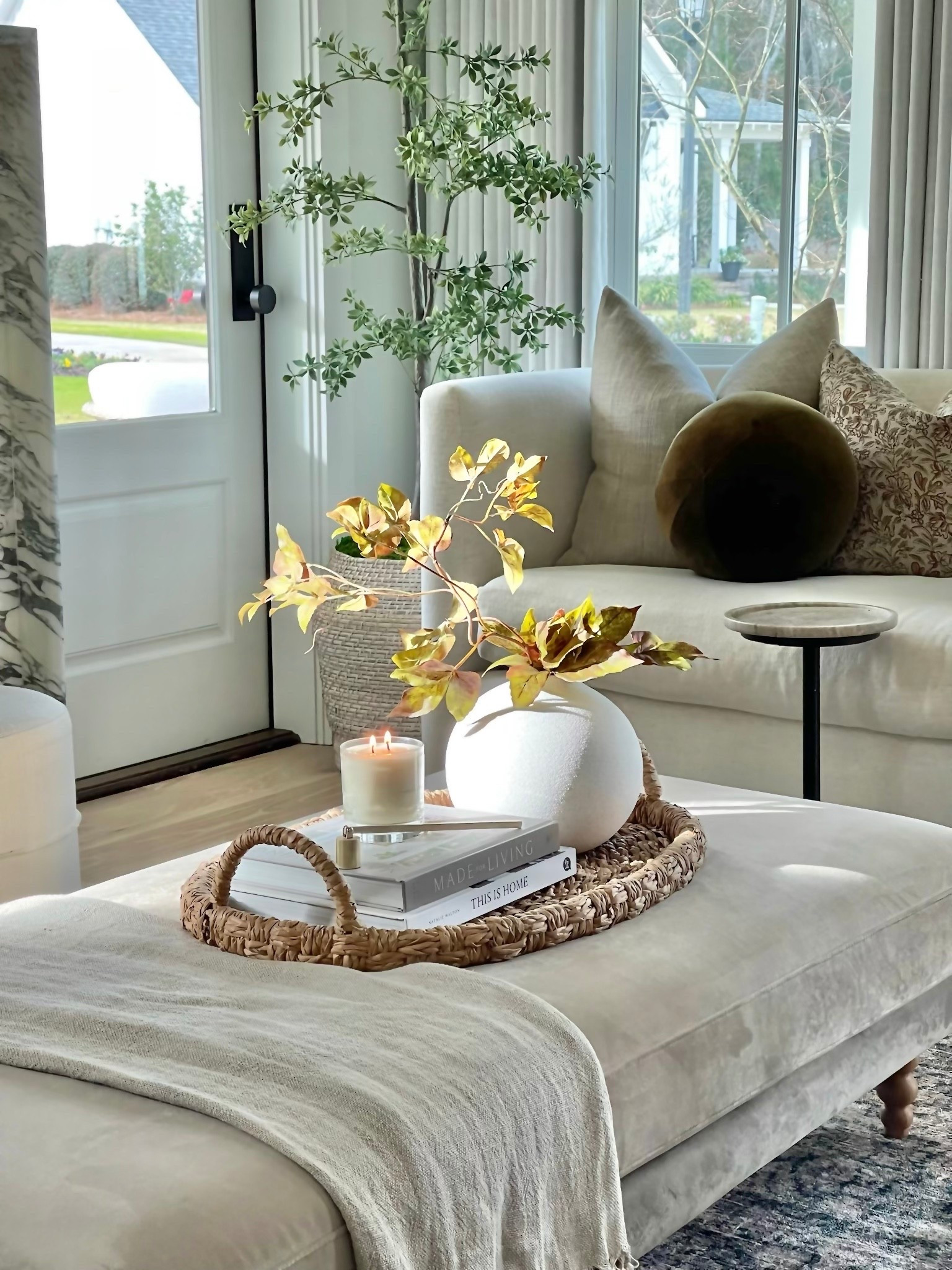 Afloral fall branches sale!

Living room decor, coffee table decor, home decor, upholstered ottoman, upholstered furniture, basket tray, McGee & Co, velvet pillows, cocktail table, black olive tree 

#LTKSaleAlert #LTKHome #LTKSeasonal