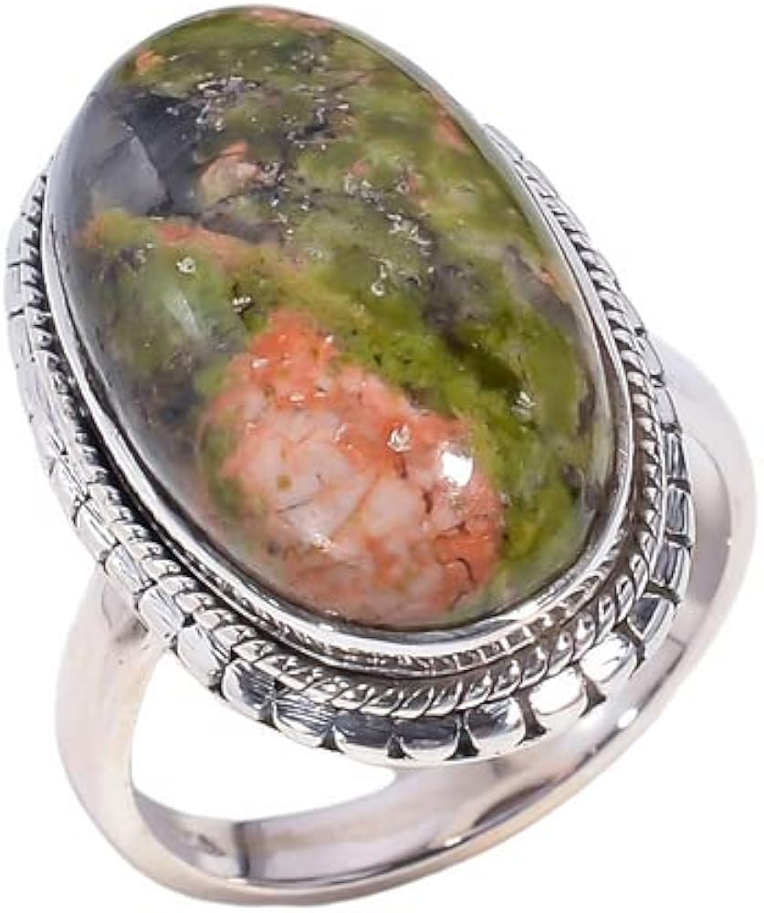 925 Sterling Silver Statement Ring For Women's || Outstanding Top Grade Quality 100% Natural Unak... | Amazon (US)