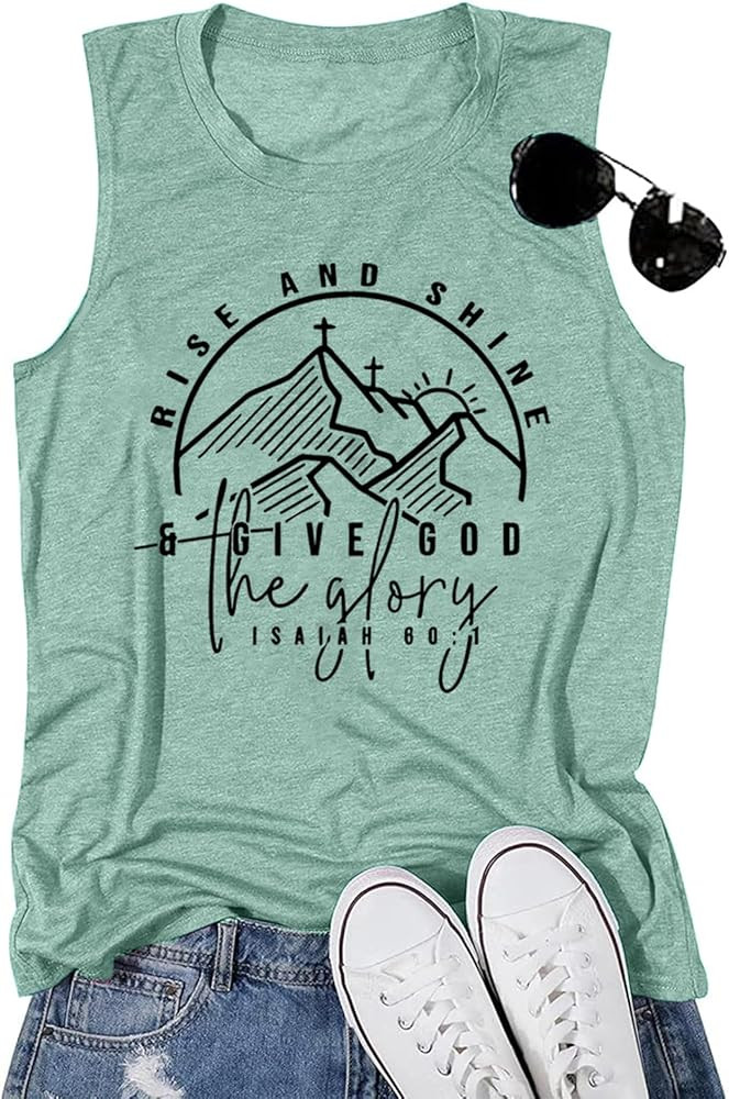 Women Hiking Mountain Shirt Nature Sunrise Graphic Printed Hiking T Shirt Summer Short Sleeve Wor... | Amazon (US)