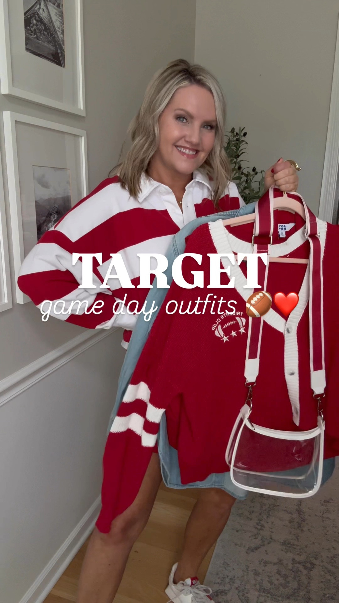 Target Game Day outfits! 🏈
I’m in size medium in the skort, shorts and game day tops, cardigan and vest. Size small in the denim shirt (runs oversized). Jeans run tts. 


#LTKStyleTip #LTKFindsUnder50 #LTKSeasonal