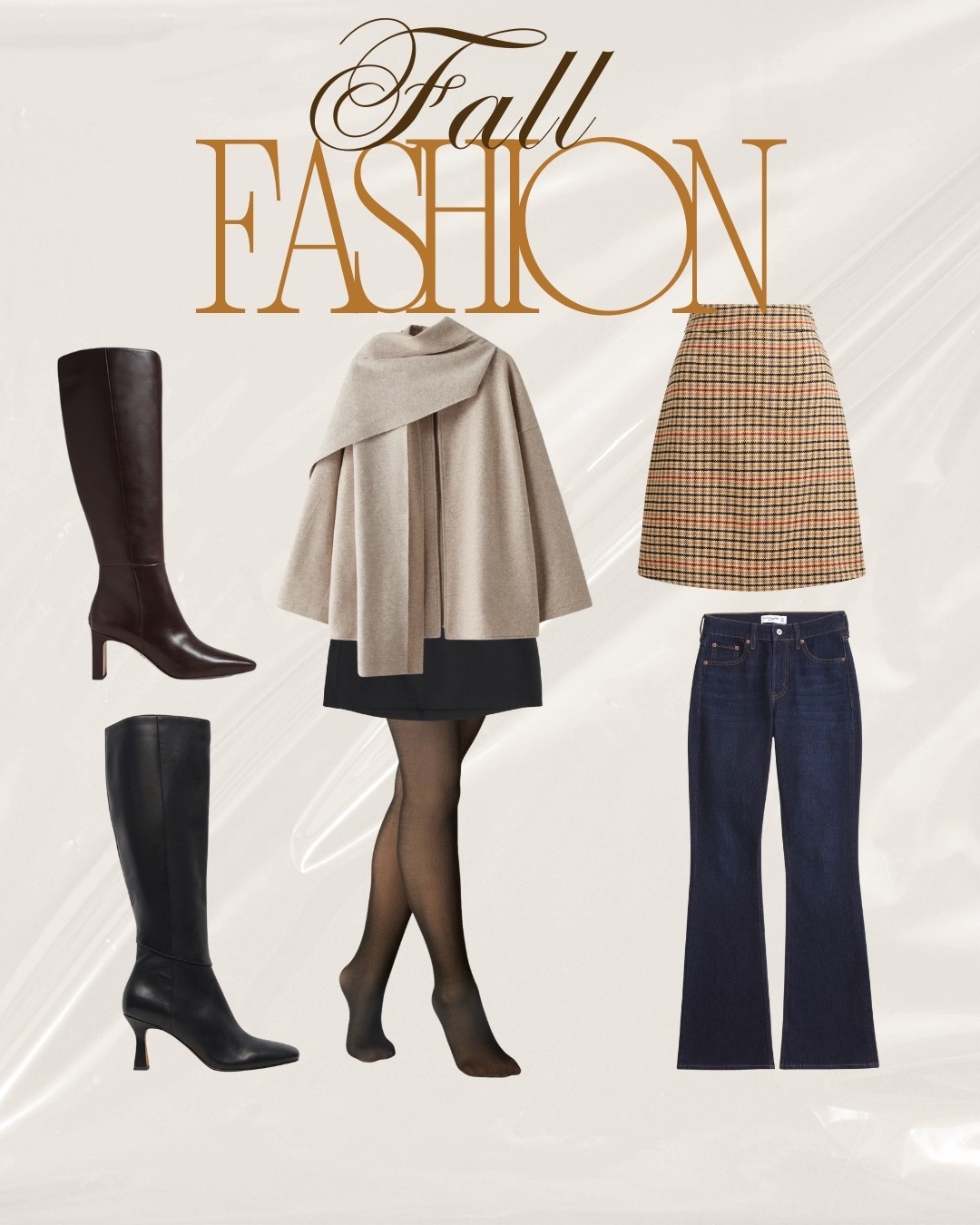 Get ready to mix and match your fall wardrobe! Create three fabulous outfits all from these versatile pieces. Which look will you try first? 

Boots | knee high boots | mini skirts | Fall Outfits | fall fashion | Jeans | abercrombie | | Sam Edelman | target | j crew | mini skirt 
