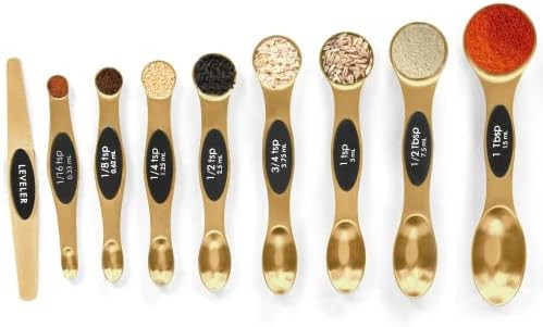 Magnetic Measuring Spoons Set Stainless Steel with Leveler-9pcs Stackable Measuring Cups for Baki... | Amazon (US)