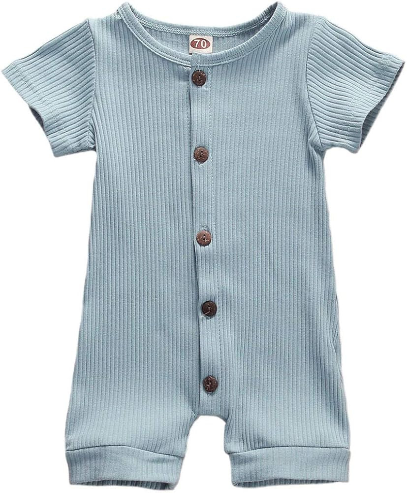 Yoawdats Baby Boy Romper Girl, Baby Boy Girl Knit Romper Pajamas Jumpsuit Ribbed Clothes | Amazon (US)