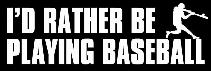Magnet I'd Rather Be Playing Baseball Magnetic Sticker (Sport Decal) | Amazon (US)