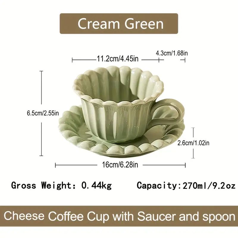1 Set Flower-Shaped Mug Ceramic Coffee Cup And Saucer Afternoon Tea Dessert Ceramic Plate Cup Lux... | Temu Affiliate Program