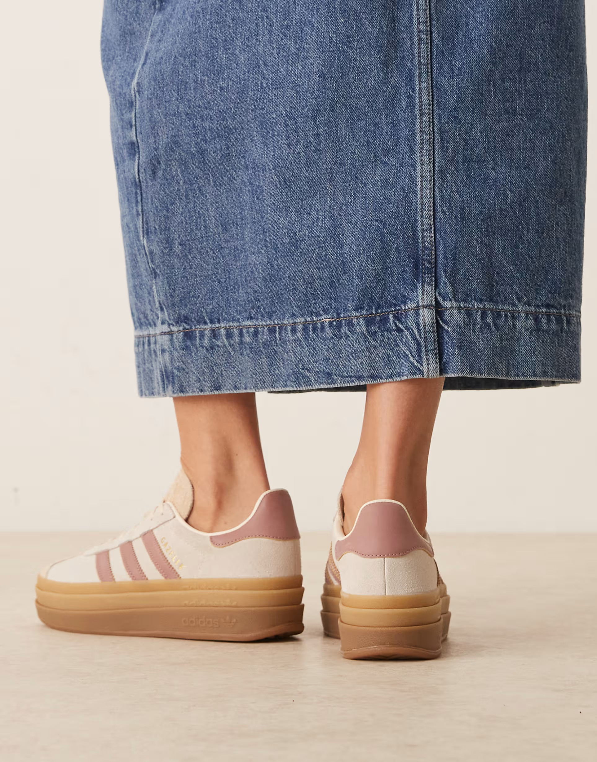 adidas Originals Gazelle Bold sneakers in cream and pink | ASOS (Global)