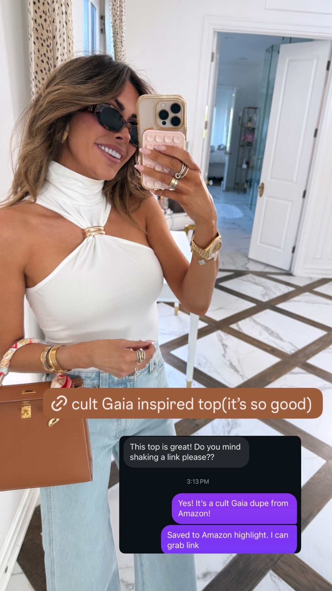 This adorable Cult Gaia inspired top! Wearing a size small! 
Paired it with my Khaite jeans that were a top find in 2025! 

Cult Gaia, Cult Gaia Inspired shirt, Amazon finds, Amazon fashion, White shirt, Khaite Jeans, Emily Ann Gemma 


#LTKSaleAlert #LTKootd #LTKstorytime