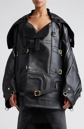 Junya Watanabe Oversize Faux Leather Jacket | Nordstrom | Nordstrom