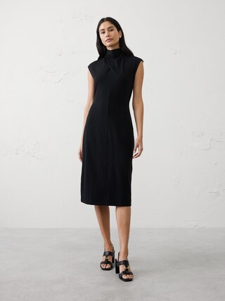 Mock-Neck Midi Dress | Banana Republic Factory