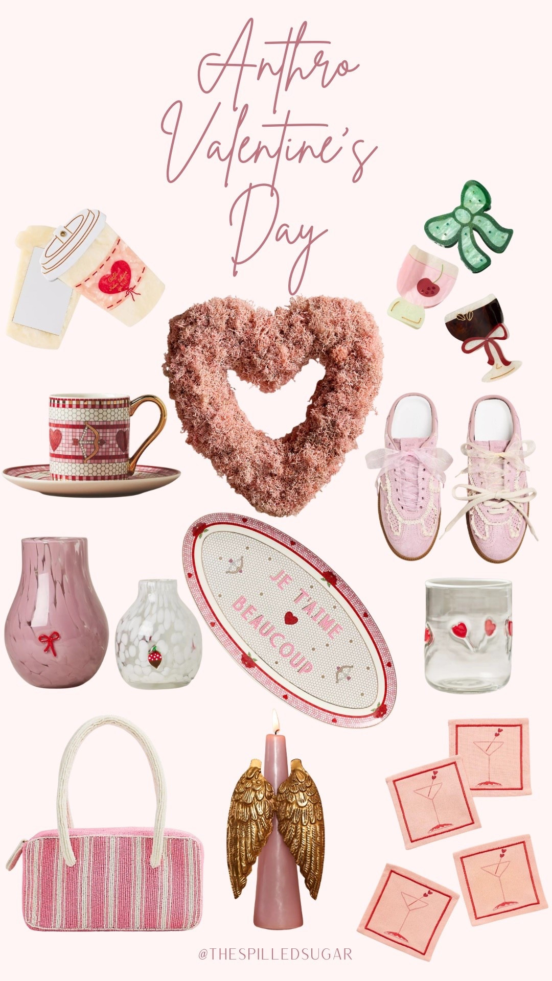 Anthropologie Valentines Day finds!

Heart wreath, icon glass, pink sneakers, compact mirror, hair clips, pink cocktail napkins, Valentine’s Day tablescape, Valentine’s Day decor, beaded bag, Anthro finds 

#LTKGiftGuide #LTKHoliday #LTKSeasonal
