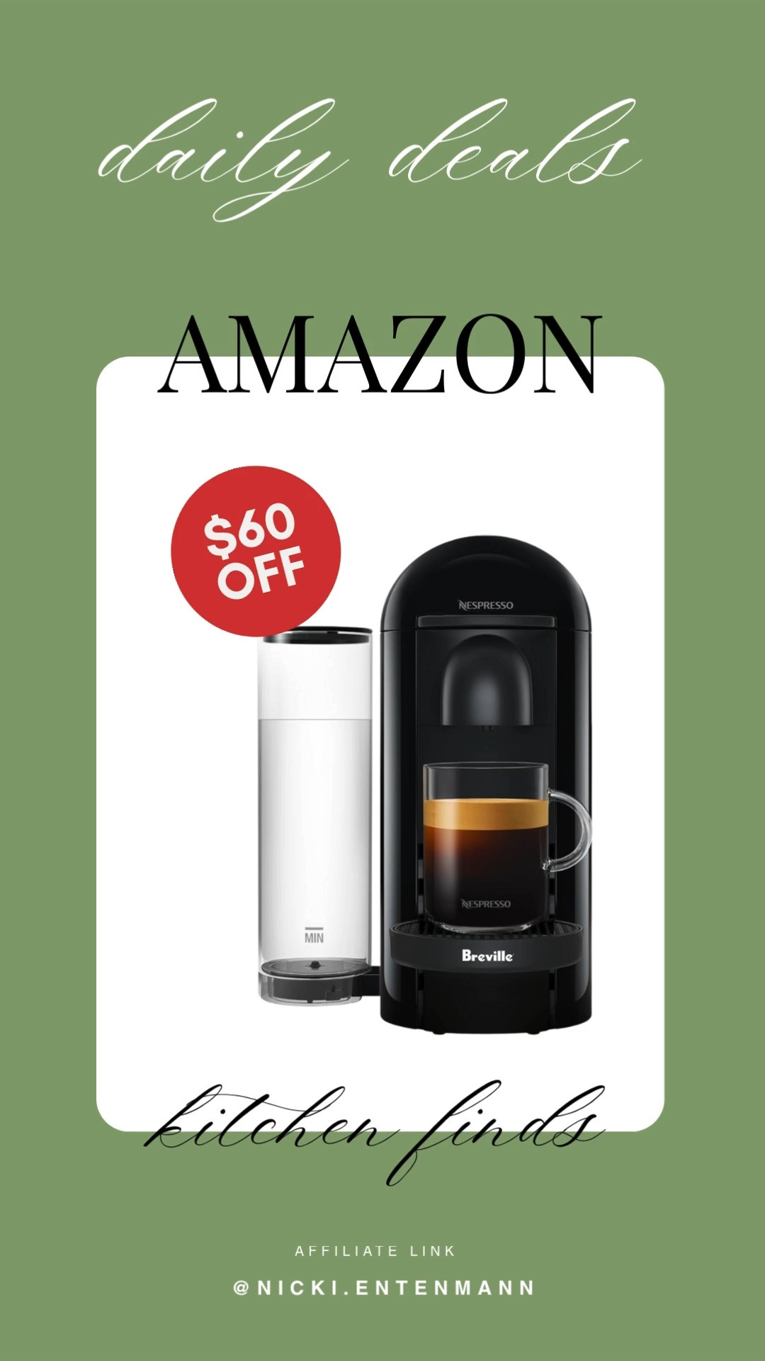 This Nespresso Vertuo Plus coffee and espresso maker by Breville brings cheerful flavor and effortless joy to everyday brews with modern flair. #NespressoVertuoPlus #BrevilleCoffee #EspressoMaker #CoffeeEssentials #DailyBrew #KitchenGoals #HomeCafe #SmartLiving #CoffeeLovers #MorningJoy ☕✨🌟
 

 #LTKdayinmylife #LTKmorningroutine #LTKHome