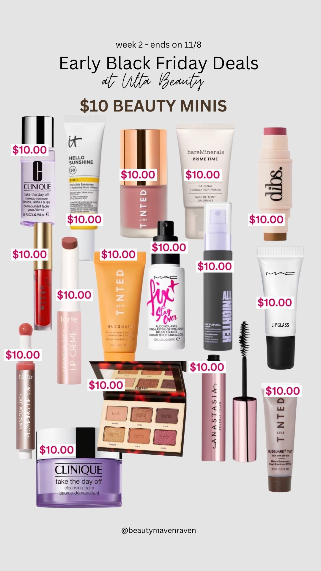 2025 Ulta Beauty Black Friday Sale. $10 beauty mini (select products) but there’s some really good minis on sale until November 8th 


Holiday shopping guide, gift guide, makeup minis 

#LTKFindsUnder50 #LTKHoliday #LTKBeauty