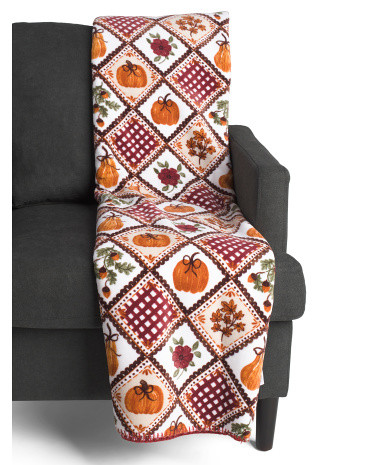 Aurelius Harvest Reversible Whipstitch Throw | TJ Maxx