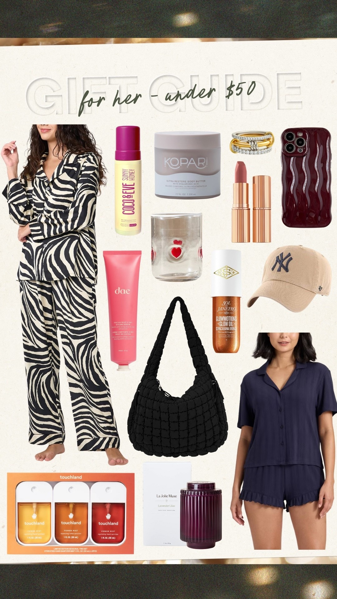 Last minute gifts for her under $50!!


Gift guide, gift ideas, gift inspo, holiday gift guide, gifts for her, gifts for wife, gifts for girlfriend, gifts for mom, gifts for sister, gifts for aunt, gifts for mother in law, trendy gifts, aesthetic gifts, Christmas gifts, Christmas gift ideas, Christmas gifts for her, pajama sets, beauty essentials 







#LTKHoliday #LTKOver40 #LTKGiftGuide