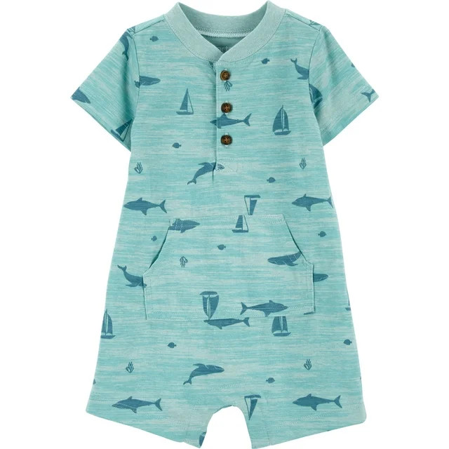 Carter's Child of Mine Baby Boy Romper, One-Piece, Sizes 0/3-24 Months | Walmart (US)