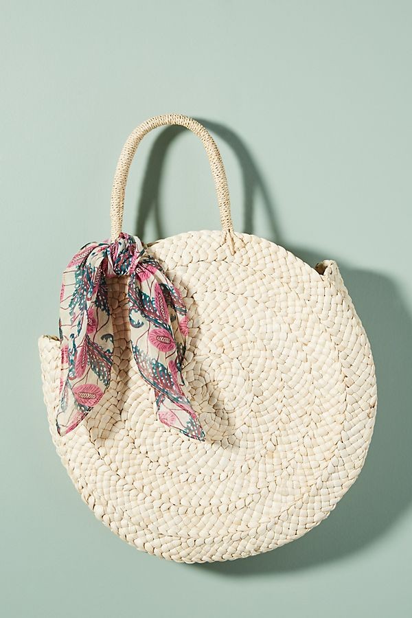 Classic Straw Circle Tote Bag | Anthropologie (US)