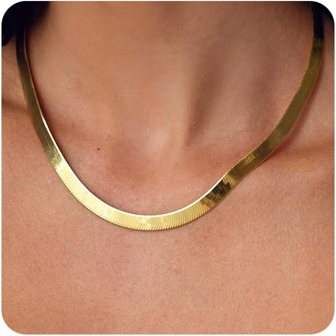 Gold Necklace for Women 14K Gold Plated Chain Necklace | Amazon (US)