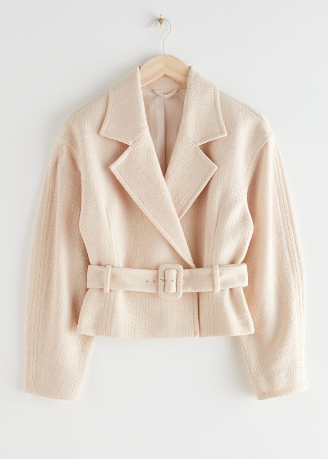 Short Belted Wool Blend Jacket | & Other Stories (EU + UK)