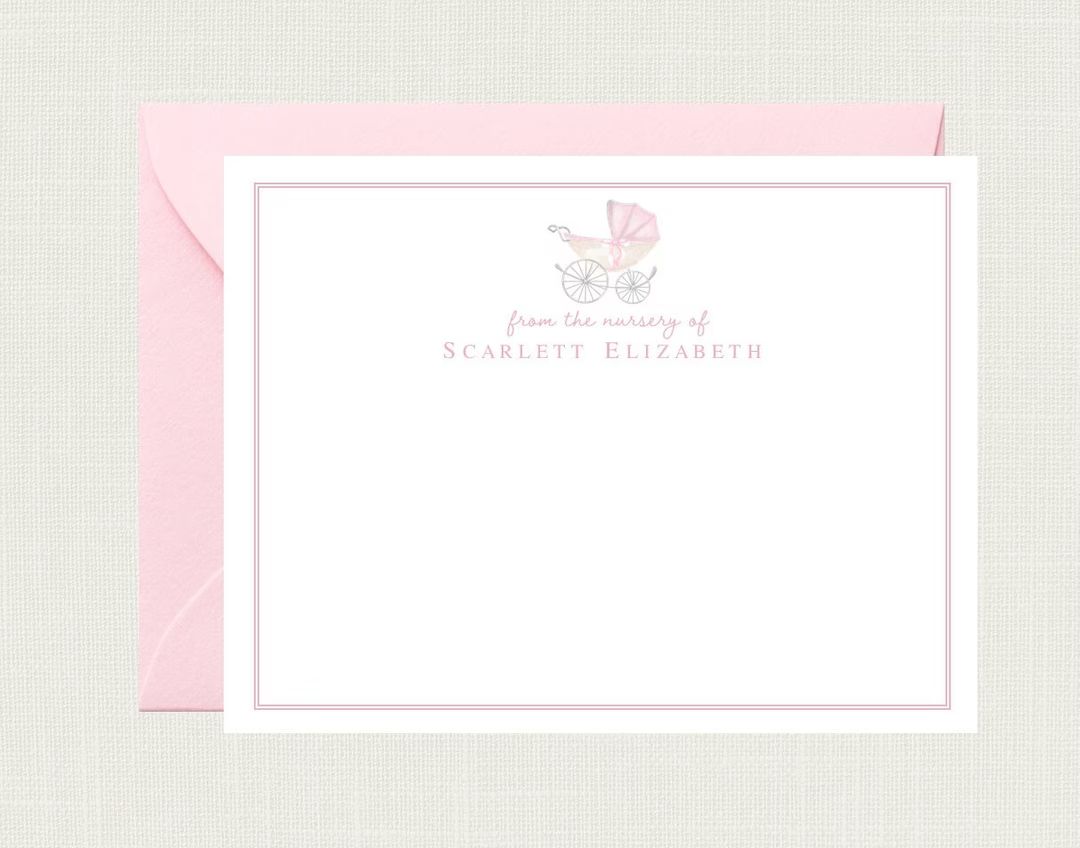 Personalized Baby Shower Thank You Cards for Girls Baby - Etsy | Etsy (US)