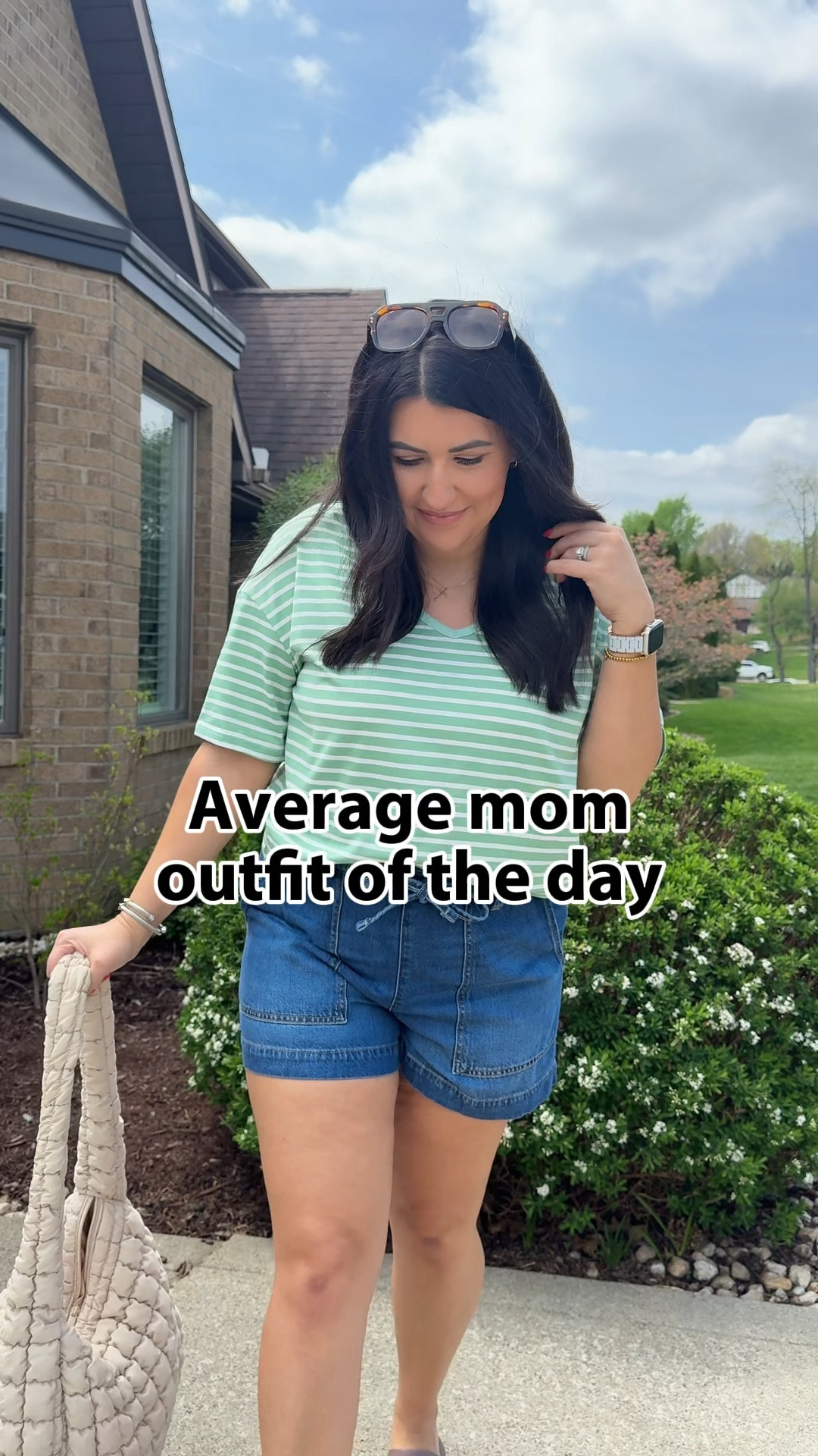 Average mom OOTD! 
I’m wearing a medium in the shorts and top.
@crocs run tts, size up if in between.

#LTKootd #LTKgrwm #LTKmomlife