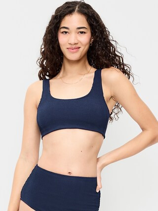 Ribbed Scoop-Neck Swim Top | Old Navy (US)