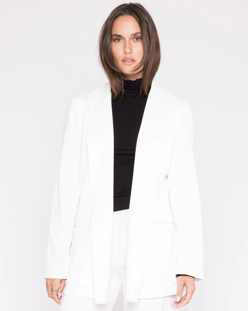 Off-White Ponte Knit Oversized Blazer | Ripley Rader